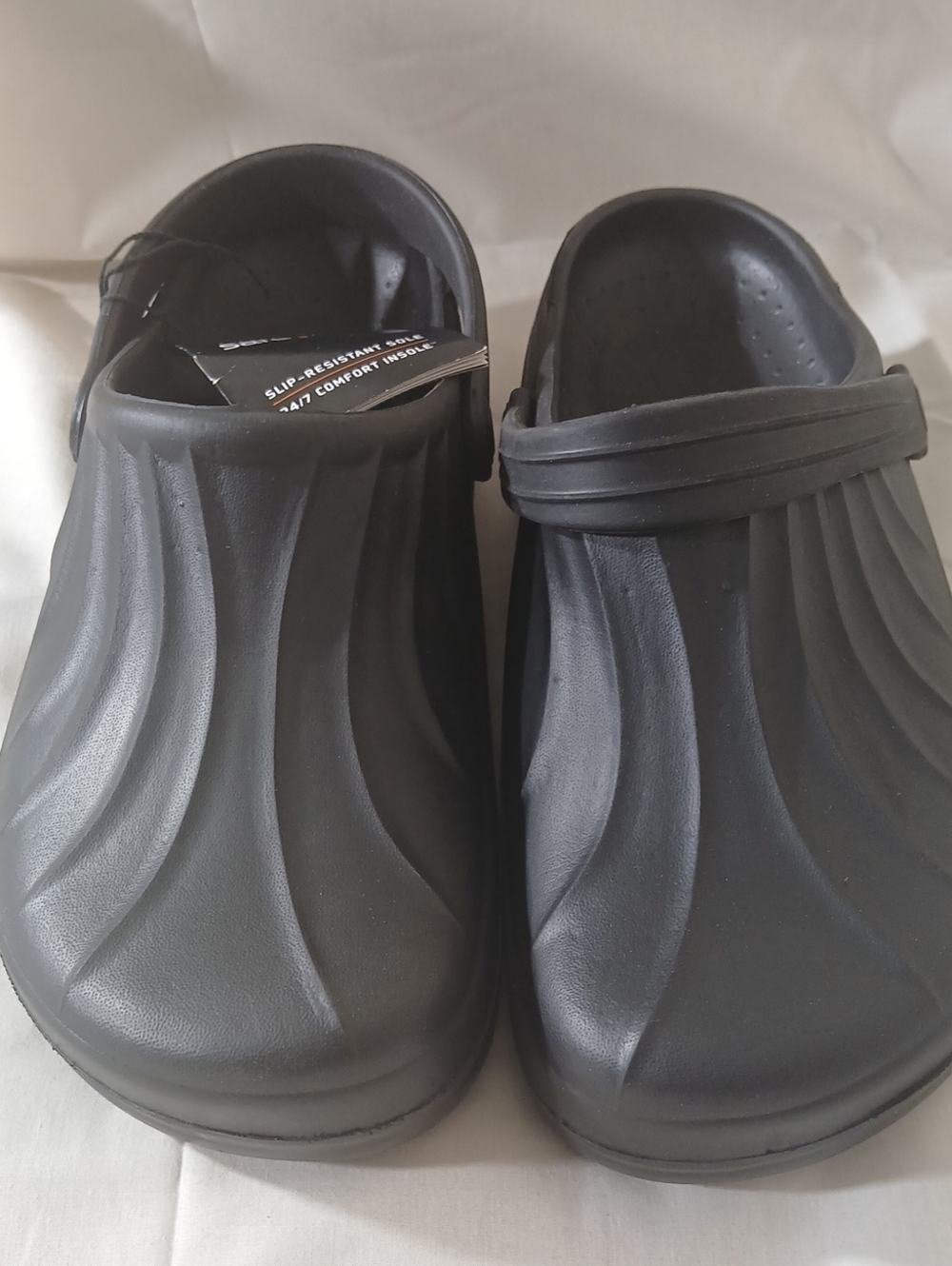 Man Slip-On Comfort Clogs - Black Size M-8 W -10